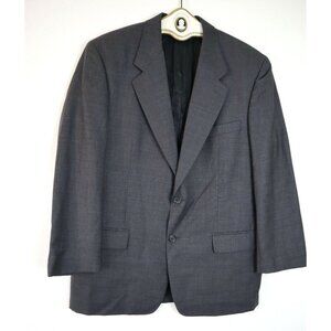 MEN'S GRAY PLAID WOOL BLAZER JACKET SPORT COAT - GENTRY HOUSE - TINO - SIZE 44R